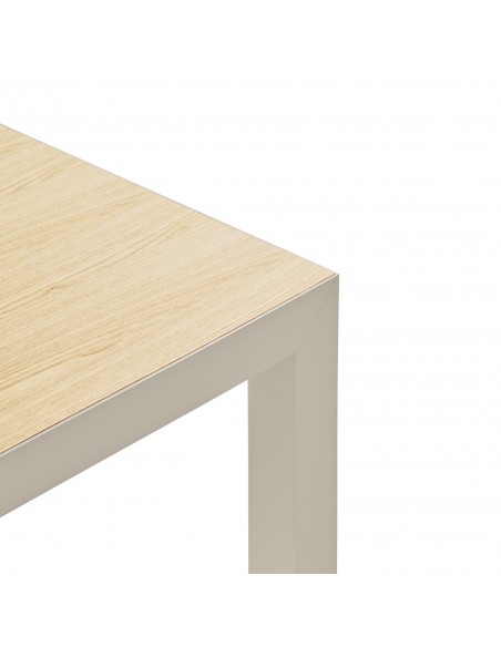 Teulat mesa ALMA 180 x 90 design minimalista em carvalho e metal areia