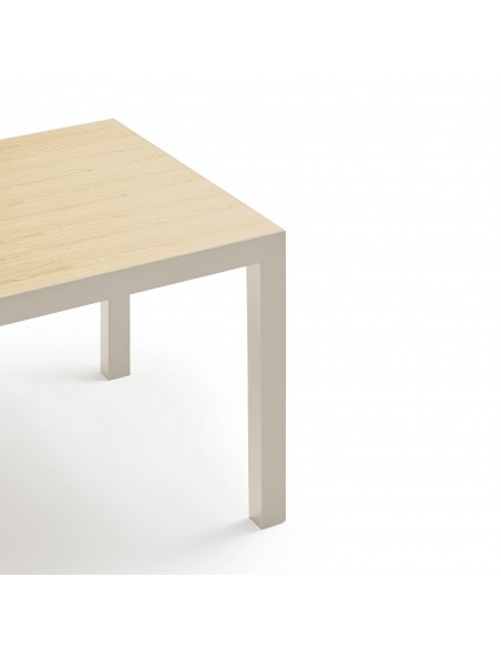 Teulat mesa ALMA 180 x 90 design minimalista em carvalho e metal areia