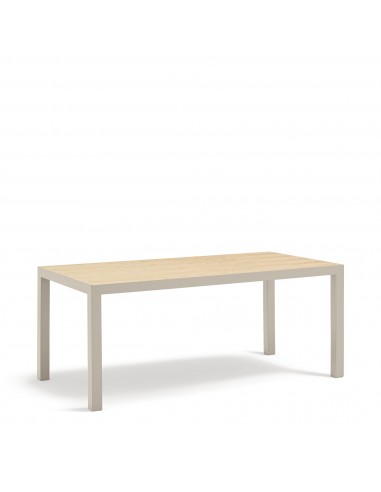 Teulat mesa ALMA 180 x 90 de diseño minimalista, roble y metal arena