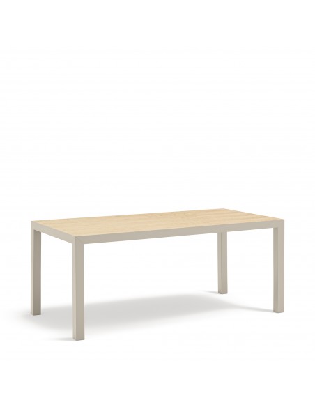 Teulat mesa ALMA 180 x 90 design minimalista em carvalho e metal areia