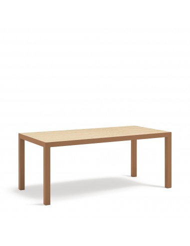 Teulat mesa ALMA 180 x 90 de diseño minimalista, roble y metal arcilla