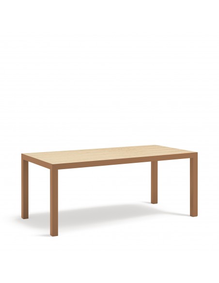 Teulat mesa ALMA 180 x 90 design minimalista em carvalho e metal argila