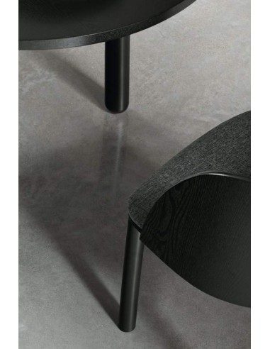 TEULAT SILLA de diseño DAM, madera NEGRO