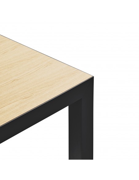 Teulat mesa ALMA 180 x 90 design minimalista em carvalho e metal preto