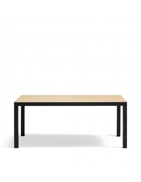 Teulat mesa ALMA 180 x 90 de diseño minimalista, roble y metal negro