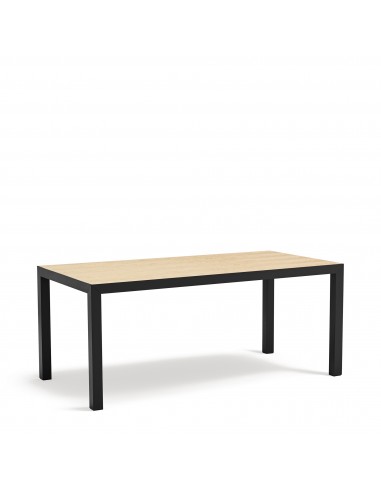 Teulat mesa ALMA 180 x 90 de diseño minimalista, roble y metal negro