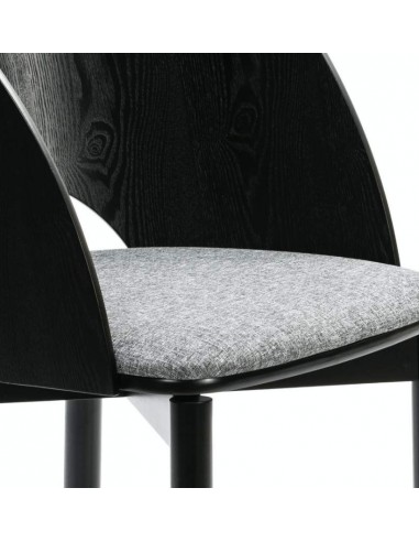 TEULAT SILLA de diseño DAM, madera NEGRO