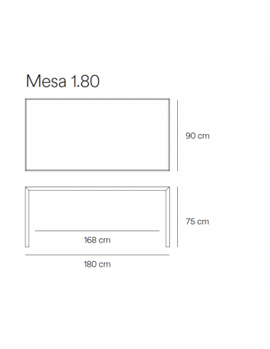 Teulat mesa ALMA 180 x 90 design minimalista em...