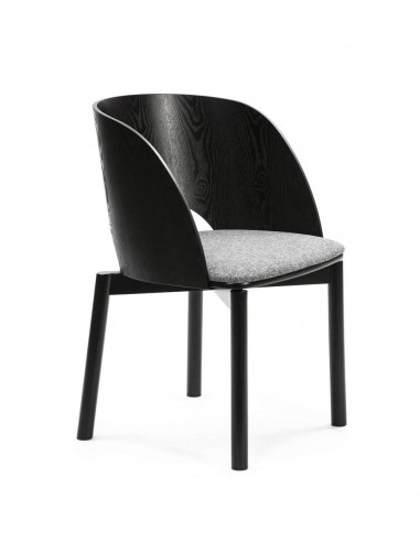 TEULAT SILLA de diseño DAM, madera NEGRO