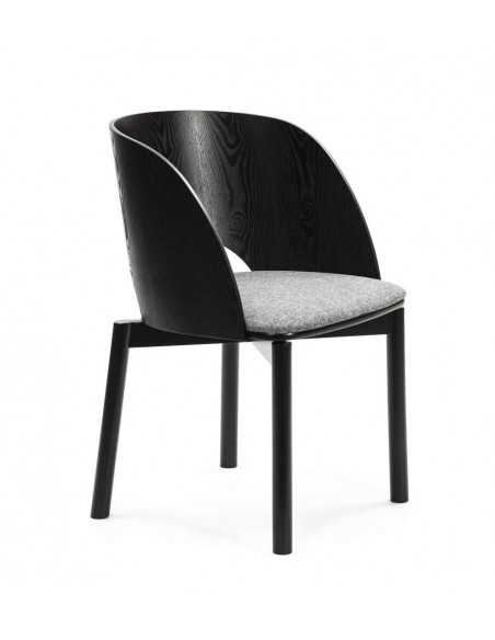 TEULAT CADEIRA de design DAM, madeira PRETO