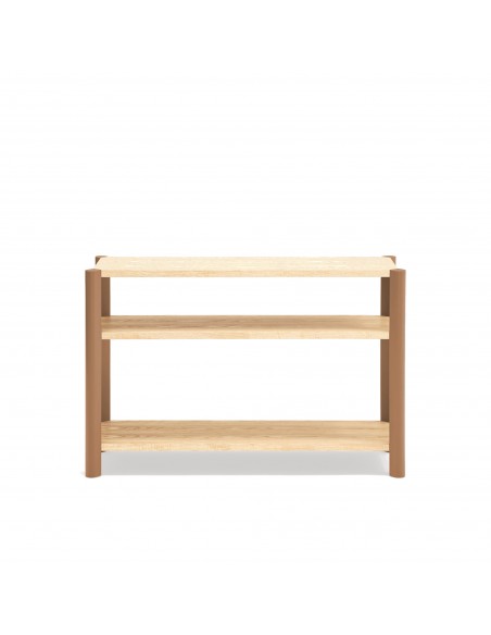 Teulat BONA 125 estante Mediterrâneo em madeira, 3 prateleiras, carvalho e cor argila
