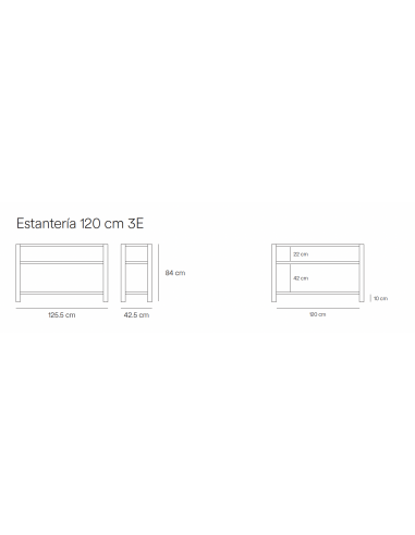 Teulat BONA 125 estante Mediterrâneo em...