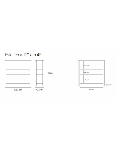 Teulat BONA 125 estantería mediterránea de...