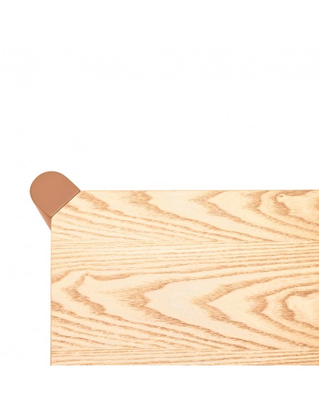 Teulat BONA 125 estantería minimalista de madera, 2 estantes roble y arcilla