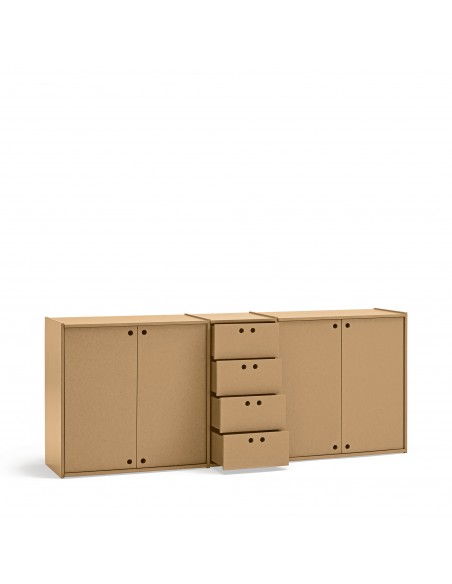 Teulat Wally aparador minimalista 197 X 80 MDF lacado natural