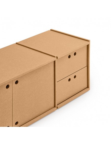 Teulat WALLY mueble de TV minimalista 157 X 42 MDF lacado natural