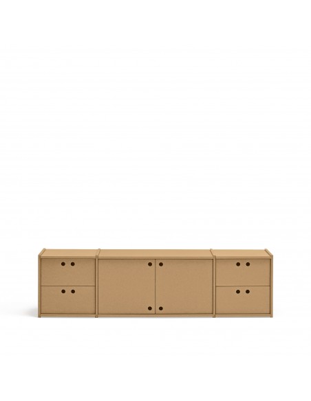 Teulat WALLY Móvel TV minimalista 157 X 42 MDF lacado natural