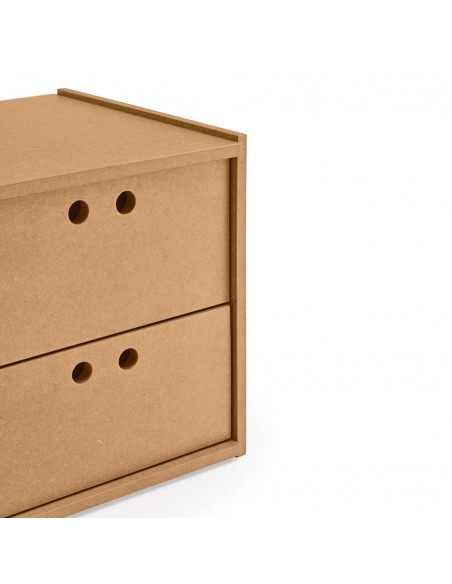 Teulat WALLY comoda alta minimalista 118 X 40 MDF natural