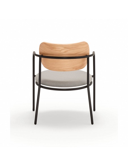 TEULAT BUTACA ECLIPSE DE DISEÑO madera ROBLE y tela GRIS