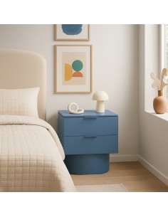 Teulat TOTEM mesita minimalista 50x35, MDF lacado azul... 2