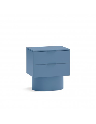 Mesa Teulat TOTEM de cabeceira minimalista 50x35, MDF laqueado azul celeste.