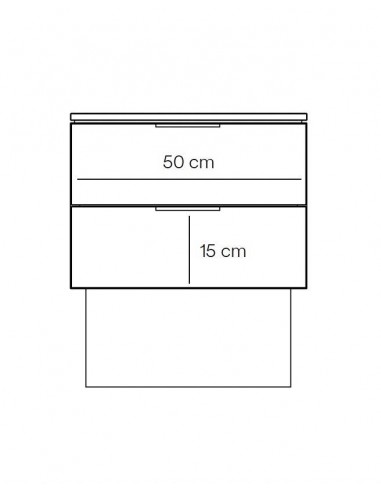 Teulat TOTEM mesita minimalista 50x35, MDF...