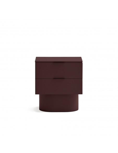 Mesa Teulat TOTEM de cabeceira minimalista 50x35, MDF laqueado beringela.