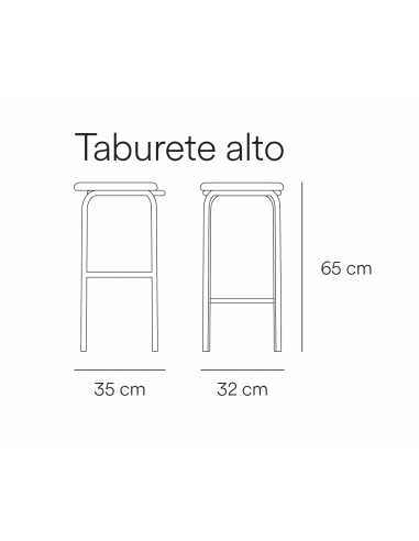 TEULAT ECLIPSE Taburete medio 65 apilable en...
