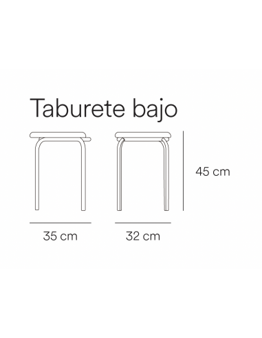 TEULAT ECLIPSE Taburete bajo 45 apilable en...