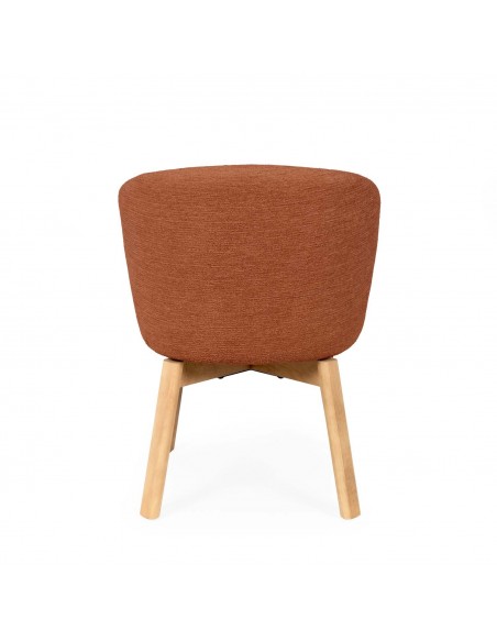 Silla de comedor giratoria NÓRDICA VIRGINIA en tela y madera de haya