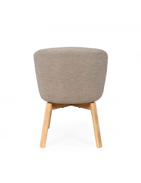 Silla de comedor giratoria NÓRDICA VIRGINIA en tela y madera de haya