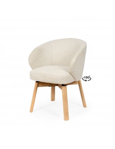 Silla de comedor giratoria NÓRDICA VIRGINIA en tela y... 2