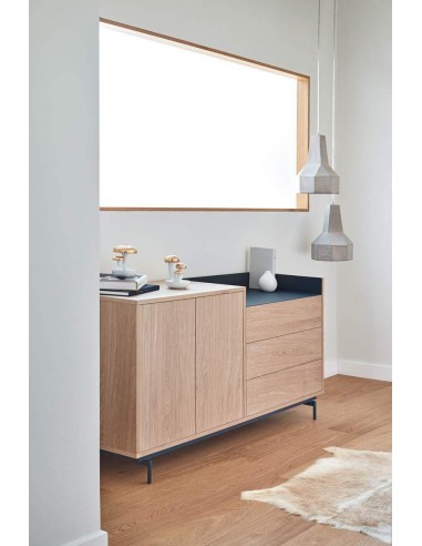 TEULAT APARADOR VALLEY 150X45 CARVALHO/COR AZUL