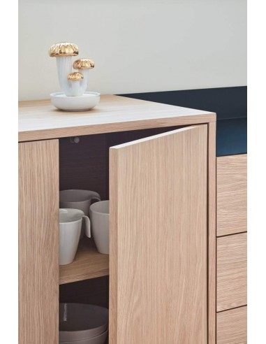 TEULAT APARADOR VALLEY 150X45 CARVALHO/COR AZUL