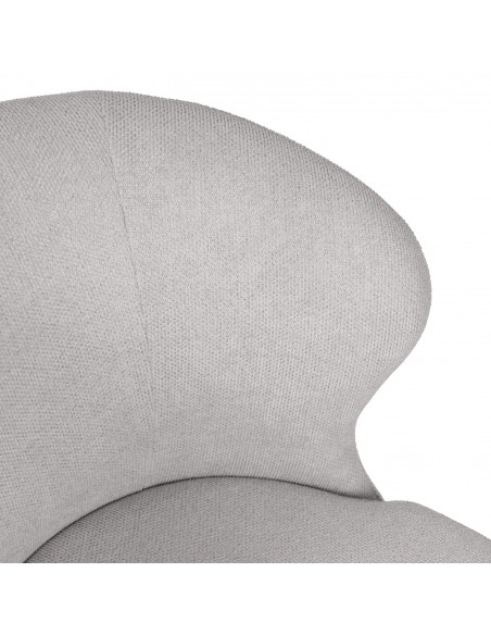 Silla de comedor TANYA de diseño envolvente en poliéster y madera de haya