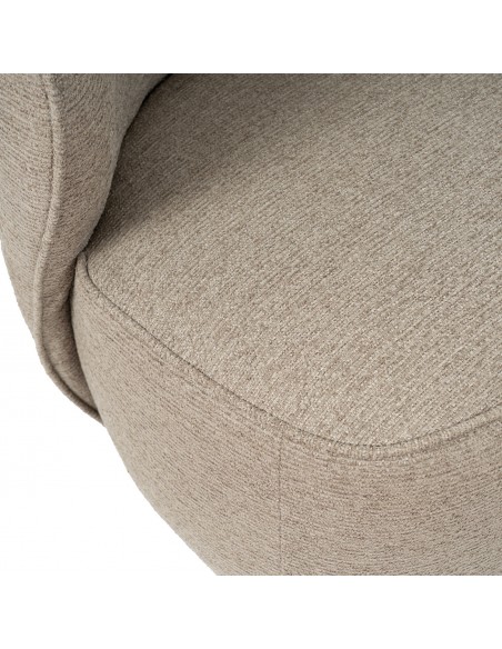 Poltrona giratória HAVANA 360° com design geométrico e orgânico