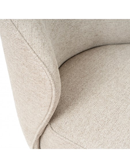 Poltrona giratória HAVANA 360° com design geométrico e orgânico