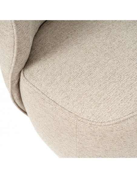 Poltrona giratória HAVANA 360° com design geométrico e orgânico