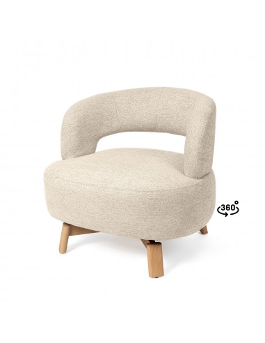 Poltrona giratória Bogotá, design escandinavo...