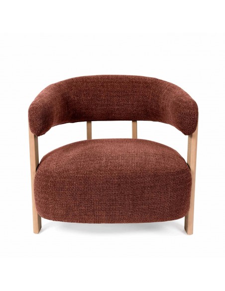 Butaca GRANITO, diseño nórdico orgánico con estructura de madera