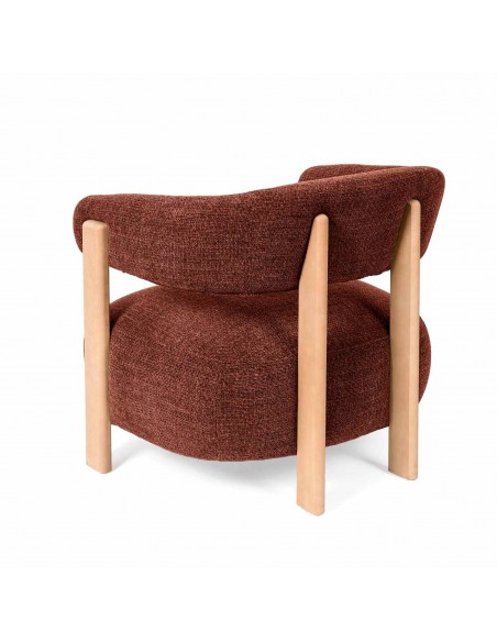 Butaca GRANITO, diseño nórdico orgánico con estructura de madera