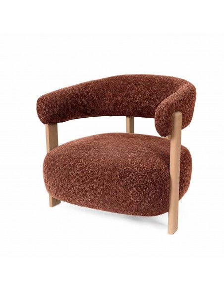 Butaca GRANITO, diseño nórdico orgánico con estructura de madera