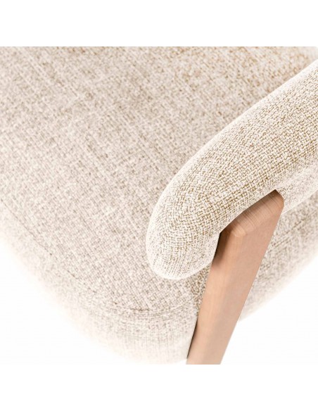 Butaca GRANITO, diseño nórdico orgánico con estructura de madera