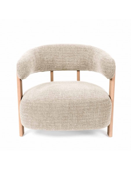 Butaca GRANITO, diseño nórdico orgánico con estructura de madera