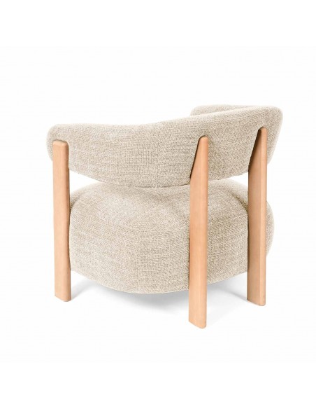 Butaca GRANITO, diseño nórdico orgánico con estructura de madera