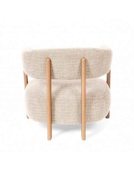 Butaca GRANITO, diseño nórdico orgánico con estructura de madera