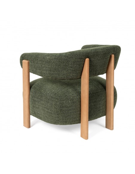 Butaca GRANITO, diseño nórdico orgánico con estructura de madera