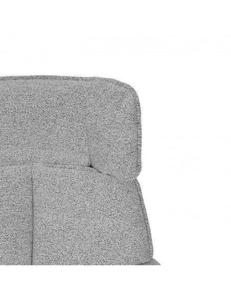 Poltrona giratória de design LYNN com encosto alto e base de metal elegante