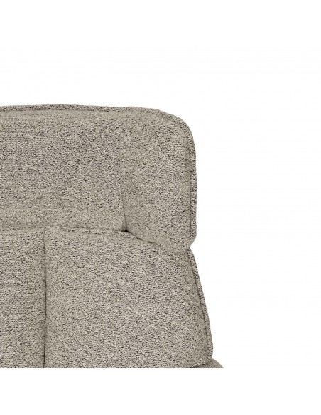 Sillón giratorio de diseño LYNN, respaldo alto y base metálica elegante