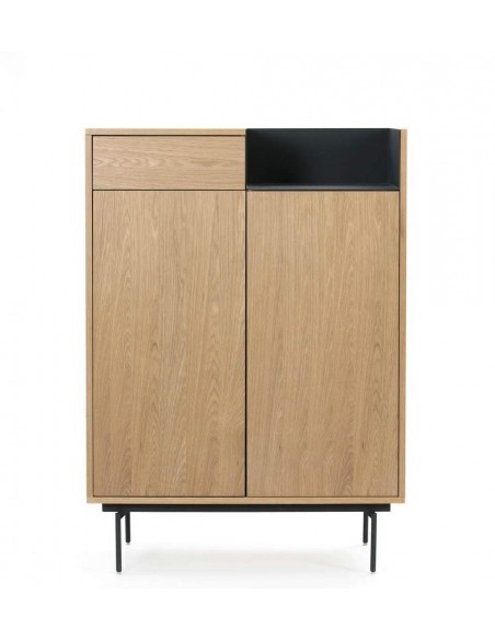 TEULAT MUEBLE AUXILIAR VALLEY 130X92 ROBLE, AZUL TEULAT MUEBLE AUXILIAR VALLEY 130X92 ROBLE, AZUL